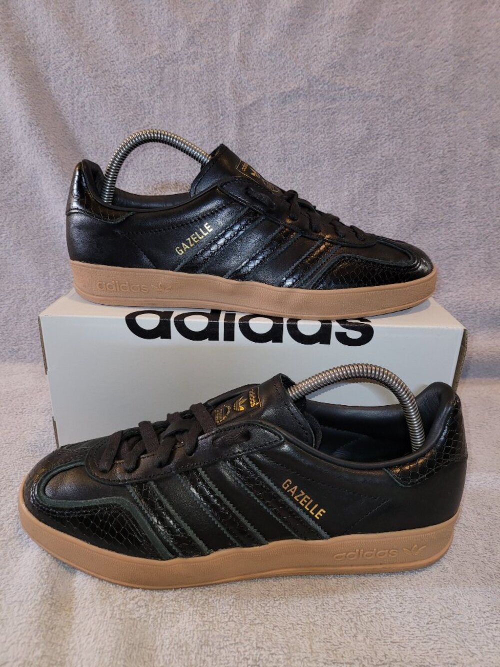 Adidas Originals Gazelle Snakeskin Edition Sneakers Men's Size 8 Black IF1978
